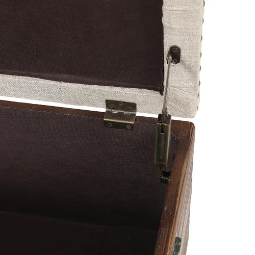 Flip Top Storage Bench Solid Material Solid Wood