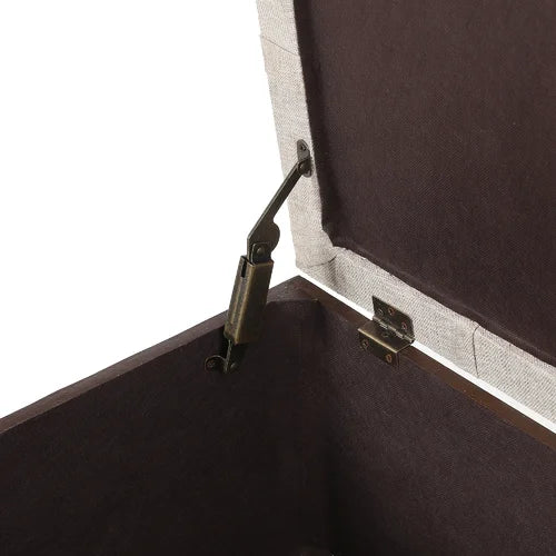 Flip Top Storage Bench Solid Material Solid Wood