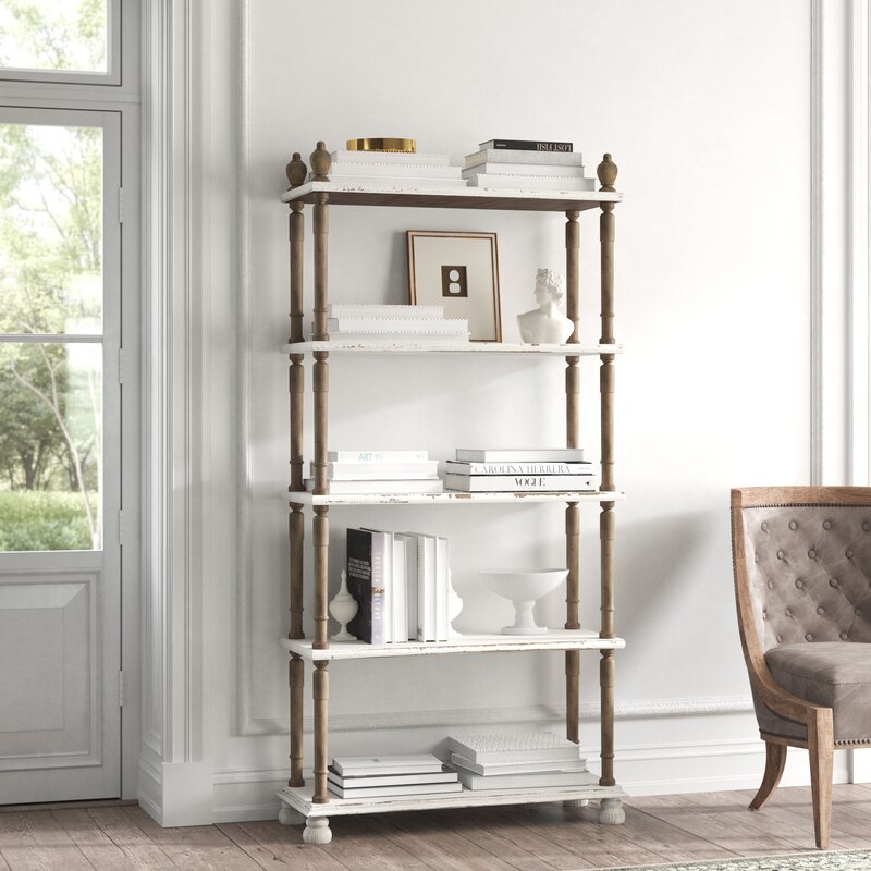 75'' H x 37'' W Wood Etagere Bookcase Perfect for your Decorating and Organizing