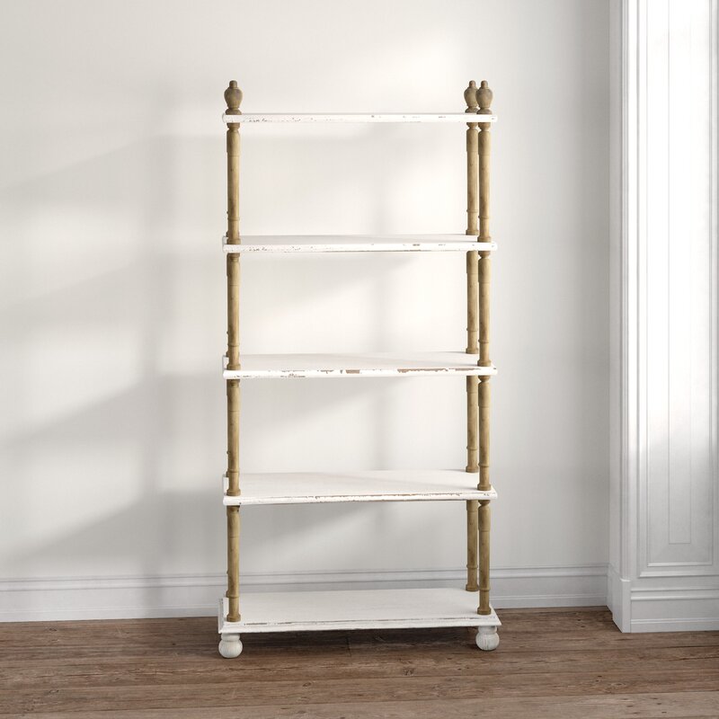75'' H x 37'' W Wood Etagere Bookcase Perfect for your Decorating and Organizing