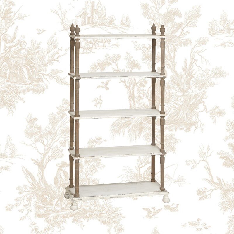 75'' H x 37'' W Wood Etagere Bookcase Perfect for your Decorating and Organizing