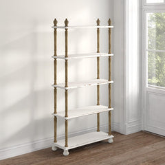 75'' H x 37'' W Wood Etagere Bookcase Perfect for your Decorating and Organizing