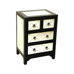 28'' Tall 4 - Drawer Mirrored Accent Chest