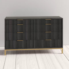 Elyza 8 Drawer 62'' W Sanded and Stained Drawer Interiors with English Dovetail Joinery