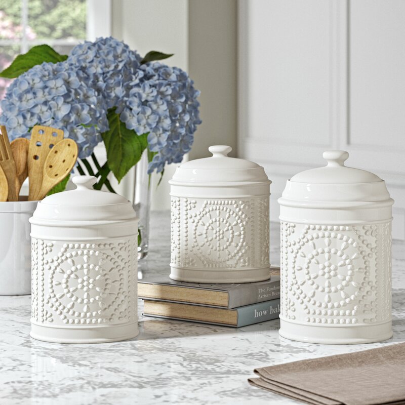 3 Piece Kitchen Canister Set Is The Perfect Pick Crafted From Ceramic