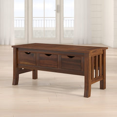 Enright Wood Storage Bench Crafted From Acacia Wood