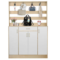 Yellow 14 Pair Shoe Storage Cabinet Smooth And Delicate Resistant To Scratches