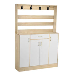 Yellow 14 Pair Shoe Storage Cabinet Smooth And Delicate Resistant To Scratches