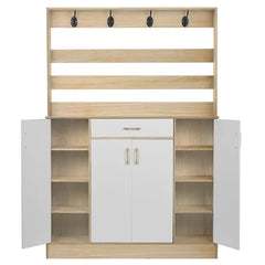Yellow 14 Pair Shoe Storage Cabinet Smooth And Delicate Resistant To Scratches