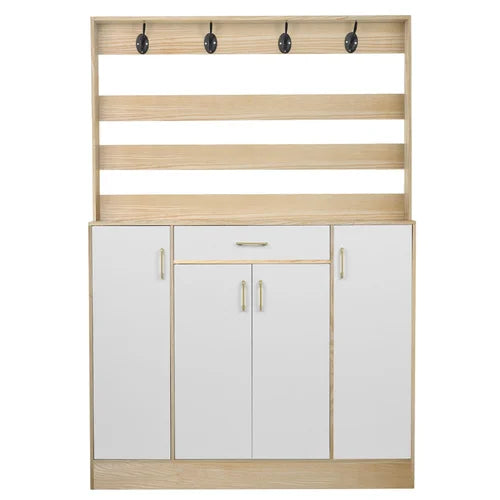 Yellow 14 Pair Shoe Storage Cabinet Smooth And Delicate Resistant To Scratches