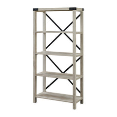 1 White Oak Enzo 64'' H x 30'' W Etagere Bookcase