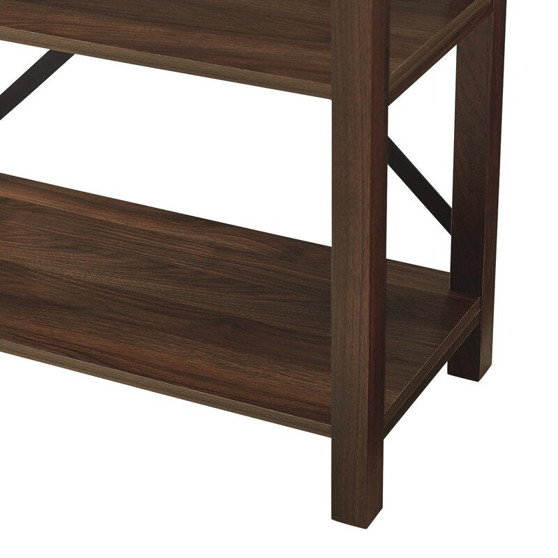 Dark Walnut 64'' H x 30'' W Etagere Bookcase Provide Shelving for your Collectibles, Books, and Décor with this Bookcase with Four Spacious Shelves
