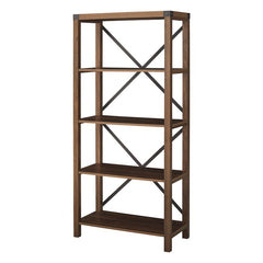 Dark Walnut 64'' H x 30'' W Etagere Bookcase Provide Shelving for your Collectibles, Books, and Décor with this Bookcase with Four Spacious Shelves