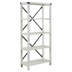 Stone Gray 64'' H x 30'' W Etagere Bookcase Provide Shelving for your Collectibles, Books, and Décor with this Bookcase with Four Spacious Shelves
