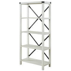 Stone Gray 64'' H x 30'' W Etagere Bookcase Provide Shelving for your Collectibles, Books, and Décor with this Bookcase with Four Spacious Shelves