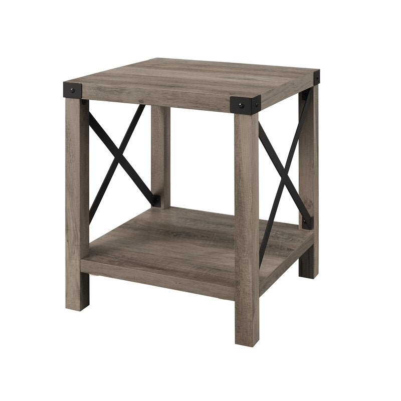 End Table Urban Industrial Styled Accent Side Table Tabletop Corner