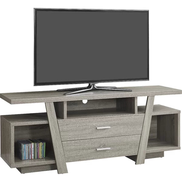 Dark Taupe Epinal TV Stand for TVs up to 65" Adjustable Shelves Contemporary Design