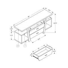 Dark Taupe Epinal TV Stand for TVs up to 65" Adjustable Shelves Contemporary Design
