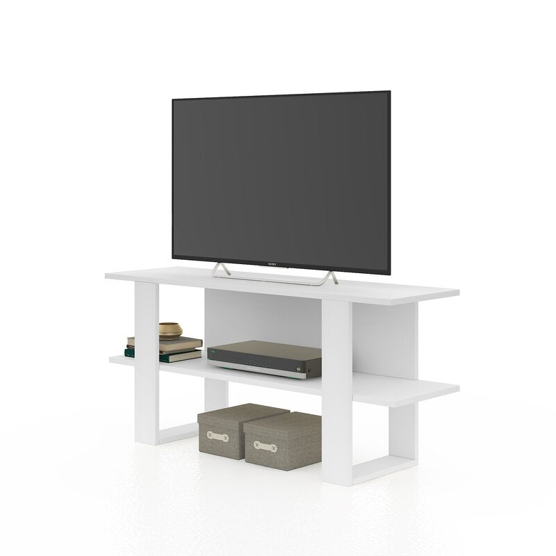 Epitome TV Stand for TVs up to 55" White U Shaped Legs for a Clean Lined Look