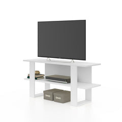 Epitome TV Stand for TVs up to 55" White U Shaped Legs for a Clean Lined Look