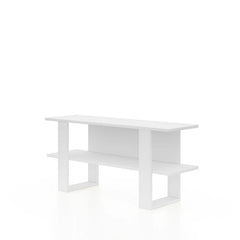 White Epitome TV Stand for TVs up to 55" Modern Style with Cable Management