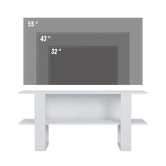 Epitome TV Stand for TVs up to 55" White U Shaped Legs for a Clean Lined Look