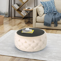 Solid Coffee Table Glam Ottoman Coffee Table is the Perfect Add to your Living Room