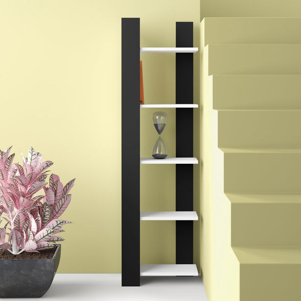 63'' H x 17.7'' W Corner Bookcase Gives you Plenty of Storage Space to Organize your Books or Decor Items