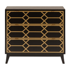 Estelle 34'' Tall 3 Drawer Accent Chest Mid-century Modern Look