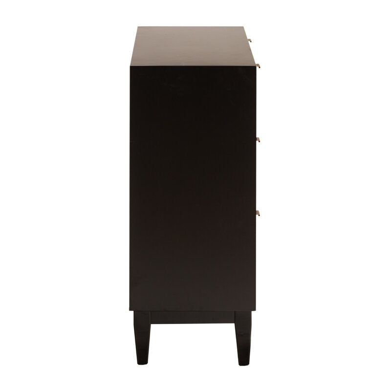Estelle 34'' Tall 3 Drawer Accent Chest Mid-century Modern Look