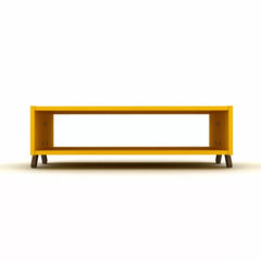 Yellow Etelvina Cross Legs Coffee Table with Storage modern Design
