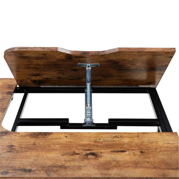 Brown/Black L-Shape Table 4 Different Positions from Flat to 90°Degree Manufactured Wood