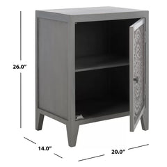Gray Walnut Etherson 26'' Tall Nightstand Contemporary Style