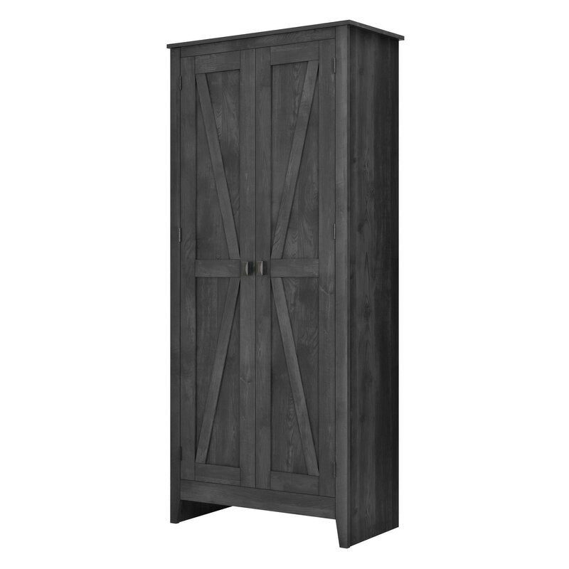 Rustic Gray Ettje 31.5'' Wide 4 Shelf Storage Cabinet