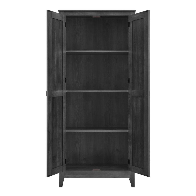 Rustic Gray Ettje 31.5'' Wide 4 Shelf Storage Cabinet