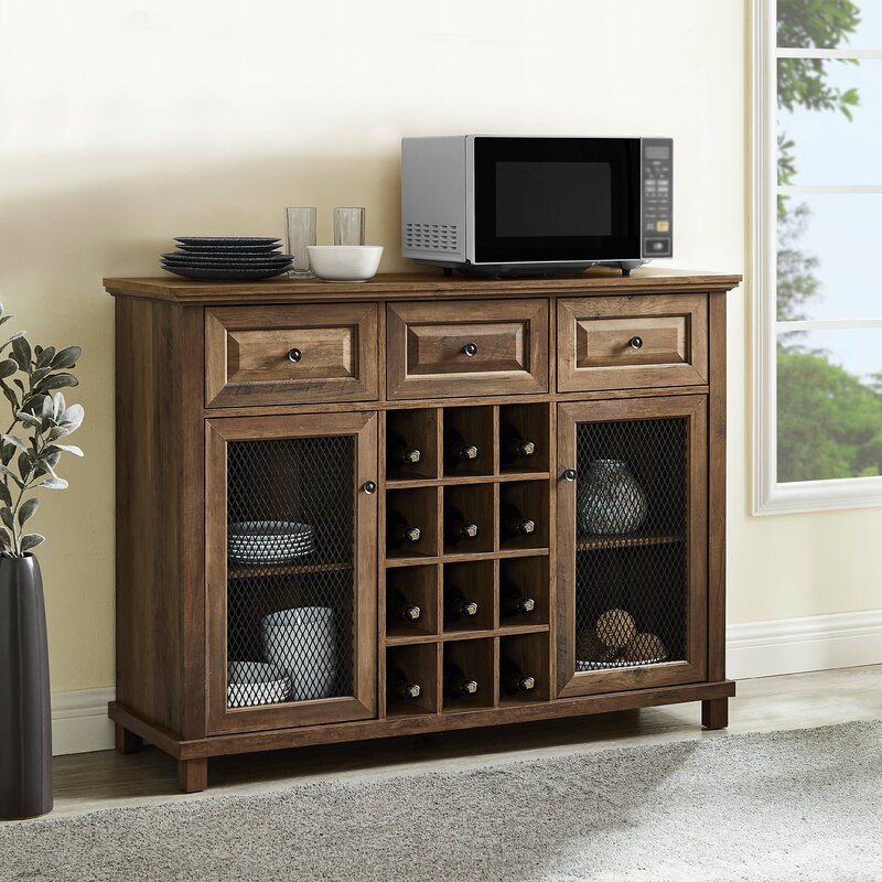 Reclaimed Barnwood Eugene 47.64'' Wide 3 Drawer Server