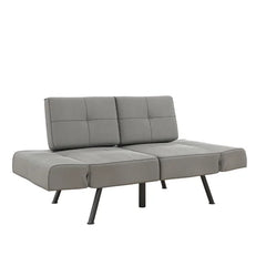 Euro Twin 64.5'' Wide Tufted Back Convertible Sofa with Storage Design