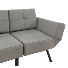 Euro Twin 64.5'' Wide Tufted Back Convertible Sofa with Storage Design