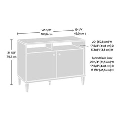 Evan TV Stand for TVs up to 47" Adjustable Shelf Behind Each Door Accented with Tapered Feet