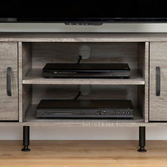 TV Stand for TVs up to 50"Open and Closed Spaces to Organize, Display, or Even Hide All your Audio-Video Entertainment Accessories