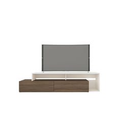 Walnut/White Evangeline TV Stand for TVs up to 70"