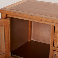 47.2'' Wide 4 Drawer Fir Solid Wood Server Sideboard Brims with Vintage Charm Two Cabinet Doors and Four Petite Drawers