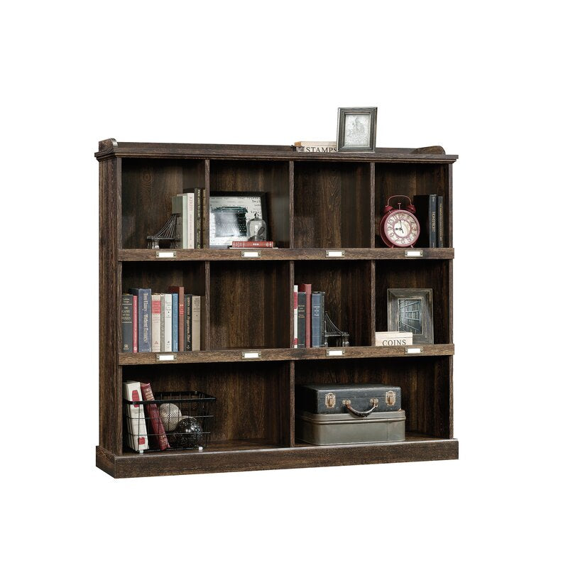 Iron Oak 47.5'' H x 53.13'' W Standard Bookcase Cubbyhole Storage for books, Binders, Framed Photos, Collectibles