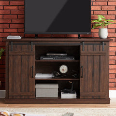Dark Walnut Evelynn TV Stand for TVs up to 60" Brings Style and Ample Storage