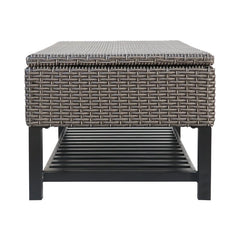 Wicker Storage Bench Perfect Poolside or Any Other Outdoor Area that Would Benefit from A Bit of Extra Storage