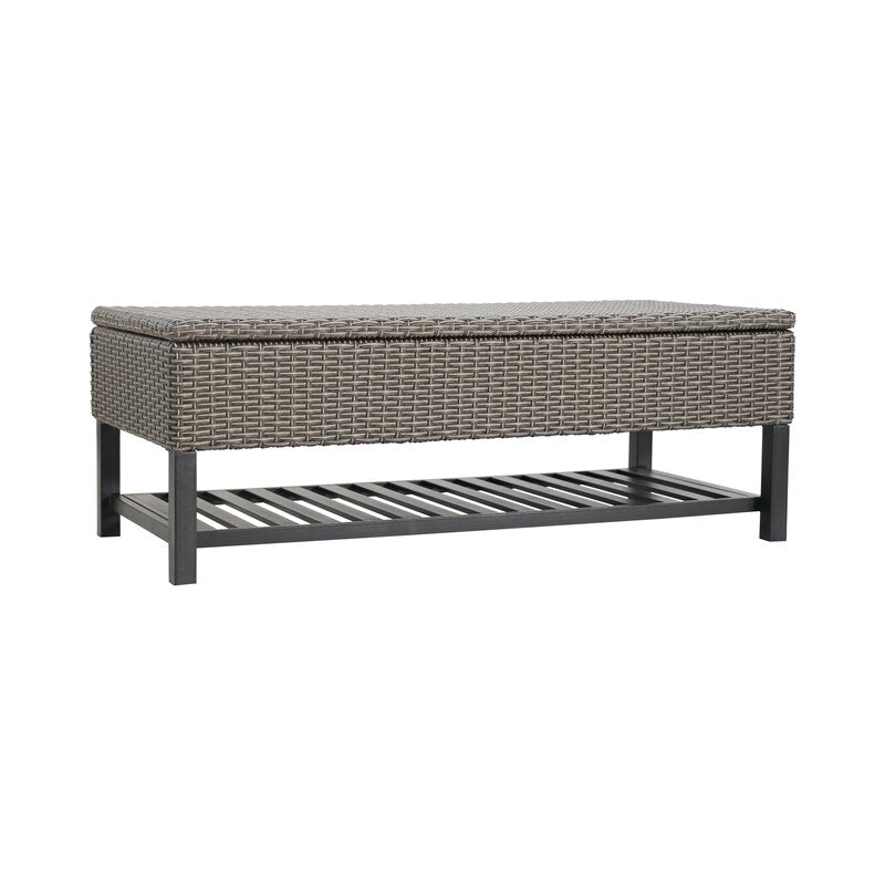 Wicker Storage Bench Perfect Poolside or Any Other Outdoor Area that Would Benefit from A Bit of Extra Storage