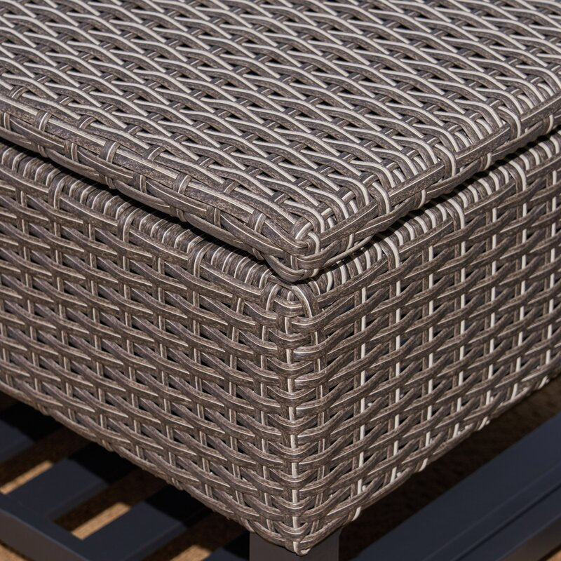 Wicker Storage Bench Perfect Poolside or Any Other Outdoor Area that Would Benefit from A Bit of Extra Storage