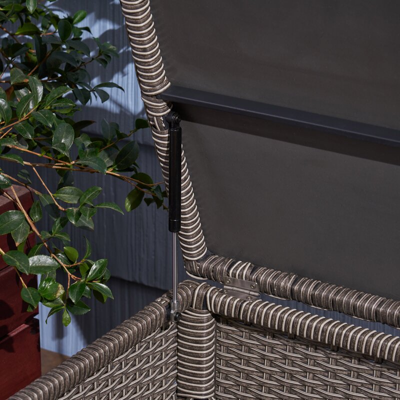 Wicker Storage Bench Perfect Poolside or Any Other Outdoor Area that Would Benefit from A Bit of Extra Storage