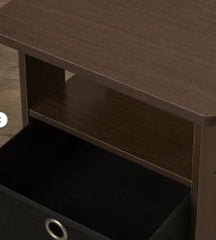 Dark Brown Kenton 1 Drawer Nightstand Seamlessly Blending Form and Function