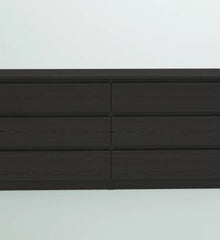 Black Wood Grain Kepner 6 Drawer 60.55'' W Double Dresser